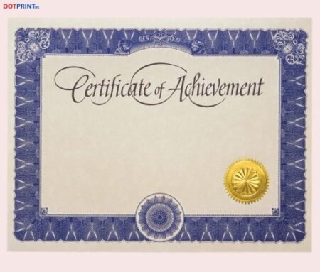 A4 Certificate Print
